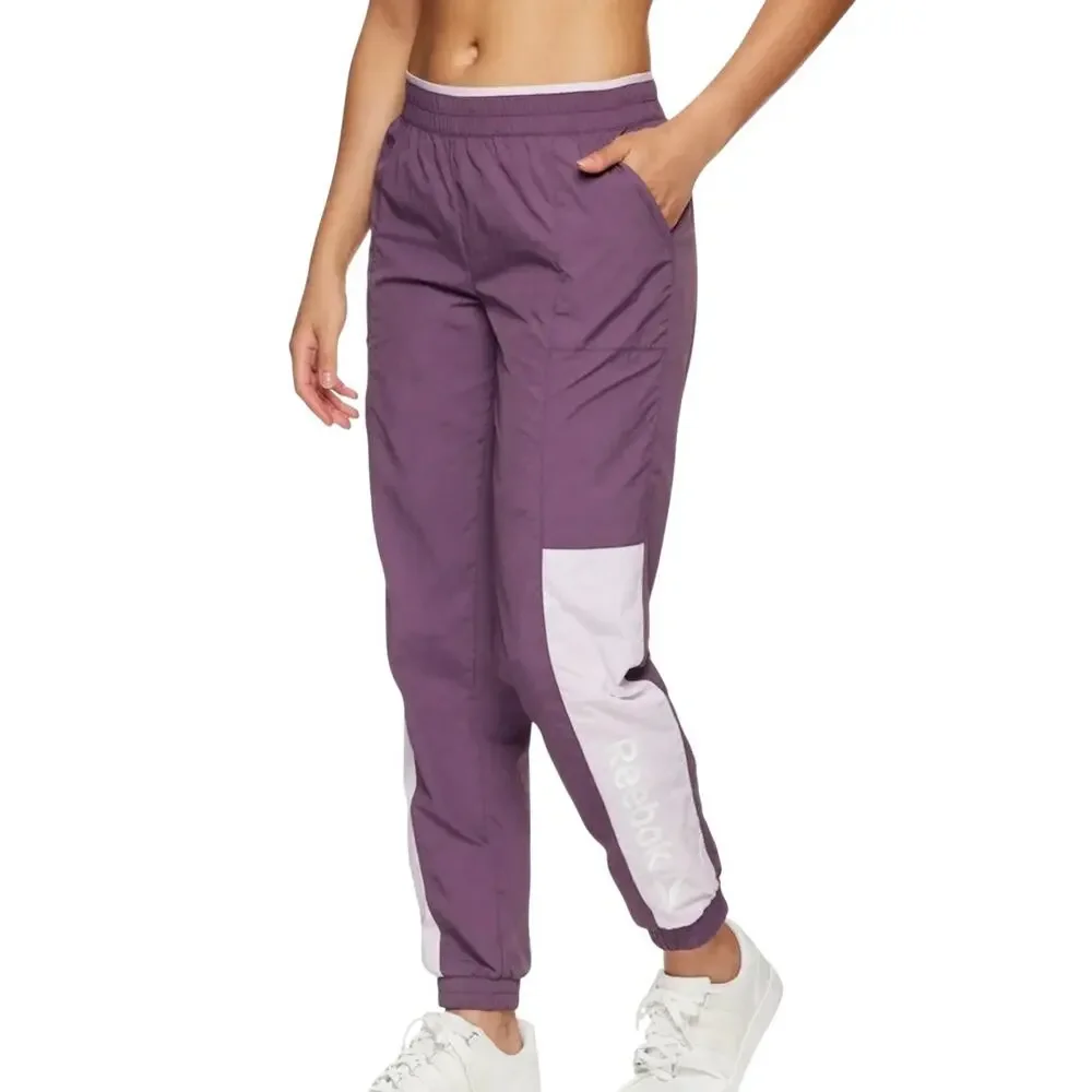 NWT Reebok Purple Focus Track Cuffed Jogger Active Pants Unisex Size Large NEW - Picture 1 of 16